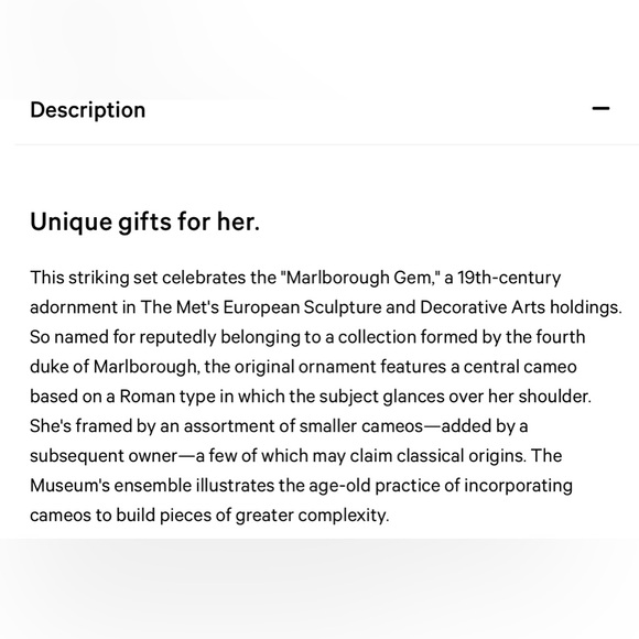 THE MET European Cameo Charm Necklace and Drop Earrings Set - Picture 7 of 7